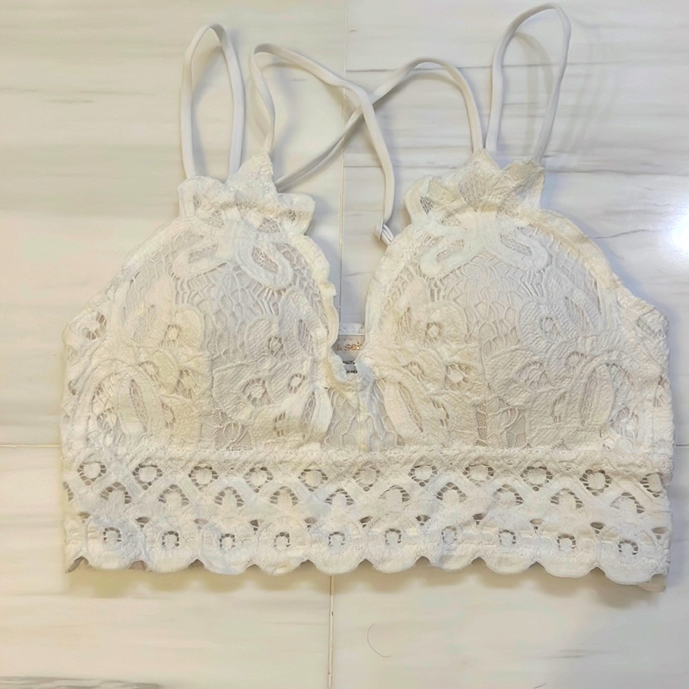 Pookie & Sebastian Lace Bralette Top